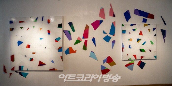 하태임 작가의 '행위의 흔적으로 구축된 색공간 Color Traces'  오프닝 현장