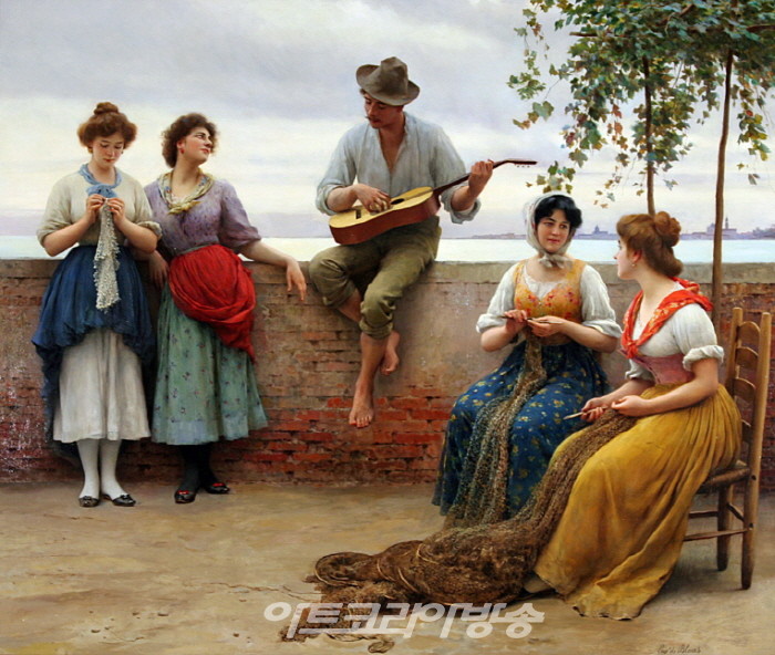 The SerenadeOil on canvas, 191037 x 44 inches (93.98 x 111.76 cm)Private collection