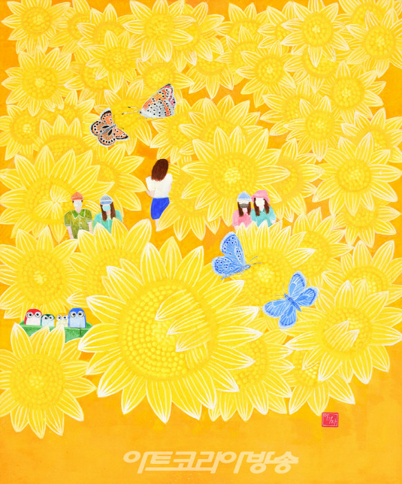 한국화가 임미자, 풍요로운 삶을 위한 'festival'