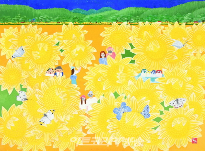 한국화가 임미자, 풍요로운 삶을 위한 'festival'