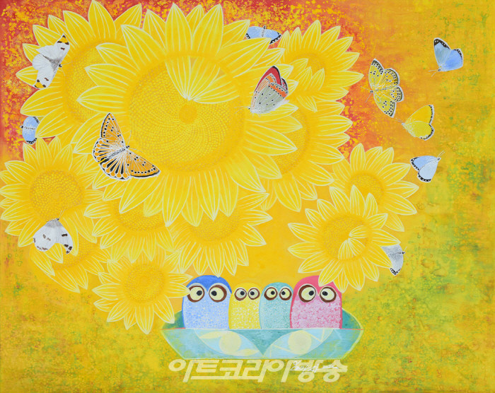 한국화가 임미자, 풍요로운 삶을 위한 'festival'