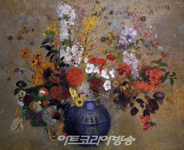오딜롱 르동(Odilon Redon)의 Flowers-French, 1840-1916