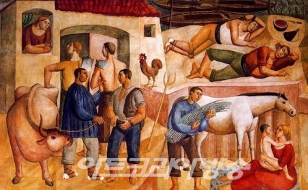 스페인 화가 ILDEFONSO Manuel Gil의 인물화