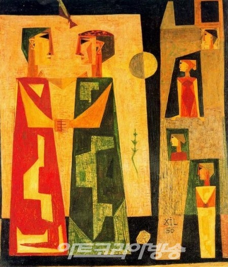 스페인 화가 ILDEFONSO Manuel Gil의 인물화