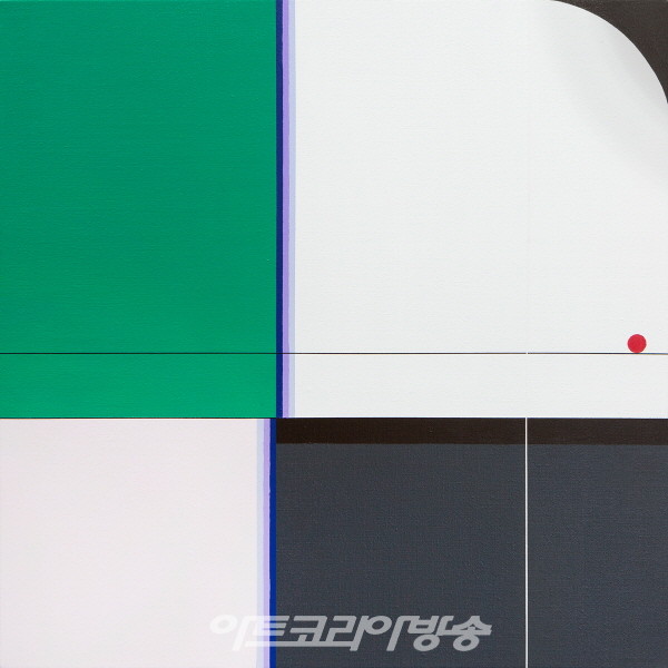 이희준(b. 1988)〈A Shape of Taste no.44〉2022Acrylic on canvas53 x 53 cmCourtesy of the artist and Kukje Gallery