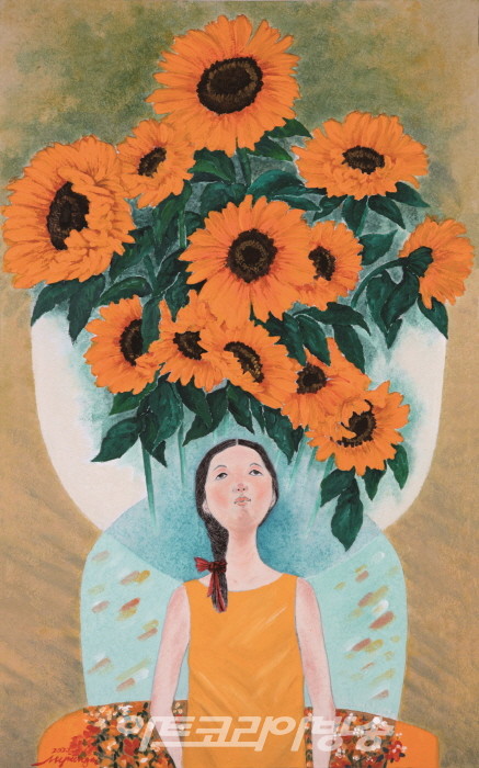 자연속의 시간_해바라기 소녀 Time in the Nature_Sunflower girl