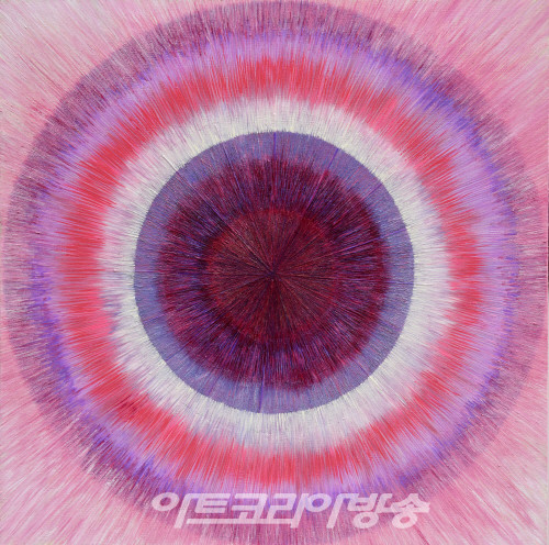 Park, Sun-Nyeo, sun-Force,2022,oil on canvas,90x90cm