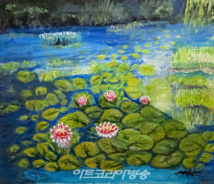 정창호-자비, 사랑, 수련꽃으로의 평화-불루상