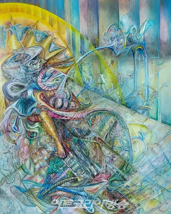 우창훈, (연결), 100호F, Oil painting, 2022