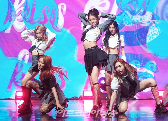 트라이비 세 번째 싱글 '레비오사(LEVIOSA)' 발매 기념 쇼케이스(켈리, 지아, 현빈, 송선, 소은, 미레) 2022.08.09 사진 ⓒ아트코리아방송 이용선 기자​