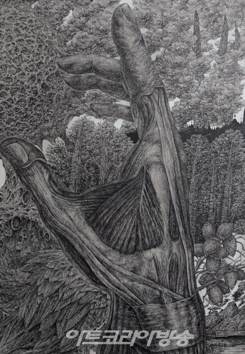  수상한 움직임_종이 위에 잉크_2022 (3)