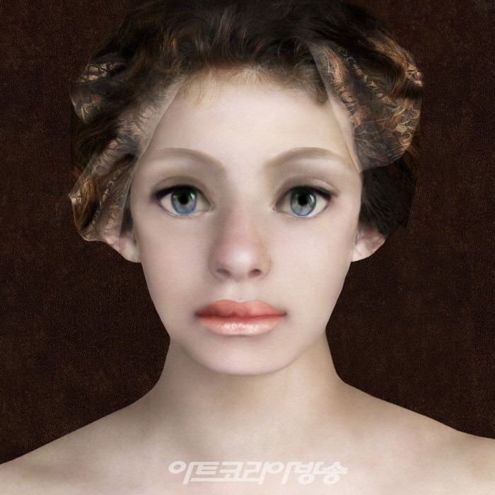 Milena Barberis, blue-eyed girl 2, 60x60cm, digital print, 2016