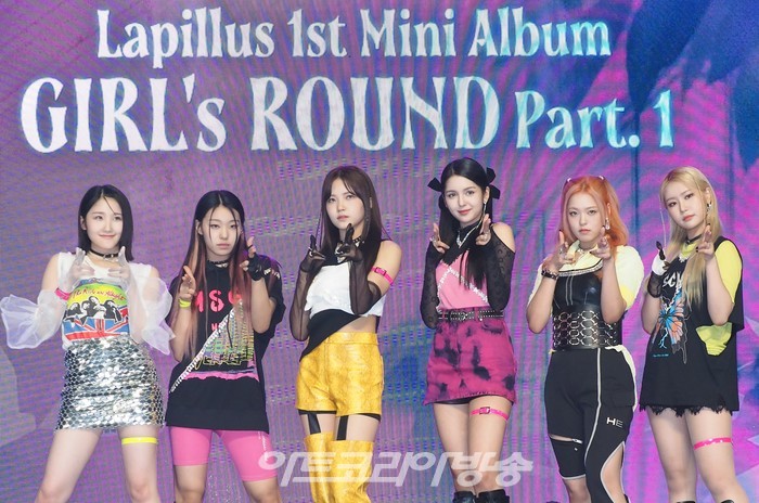 라필루스 '걸스 라운드 파트1(GIRL's ROUND Part. 1)' 발매 기념 쇼케이스(사진 왼쪽부터 샤나, 하은, 서원, 샨티, 유에, 베시) 2022.09.22 사진 ⓒ아트코리아방송 이용선 기자