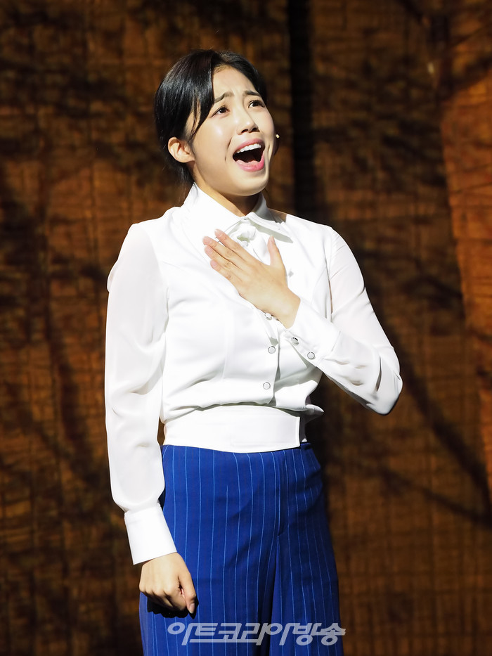 뮤지컬 '인간의 법정' 프레스콜(안드로이드 카운슬러 역 이상아) 2022.10.06 사진 ⓒ아트코리아방송 이용선 기자