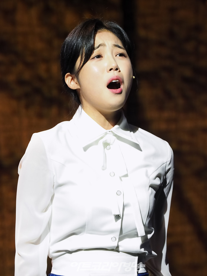 뮤지컬 '인간의 법정' 프레스콜(안드로이드 카운슬러 역 이상아) 2022.10.06 사진 ⓒ아트코리아방송 이용선 기자