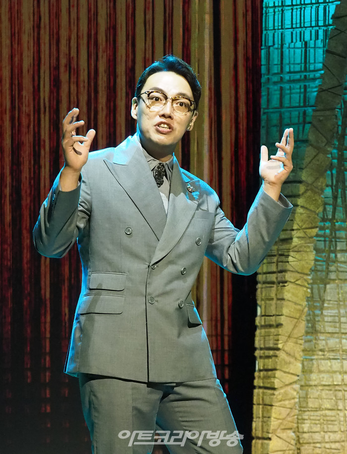 뮤지컬 '인간의 법정' 프레스콜(경찰청 소속 변호사 서인구 역 김승용) 2022.10.06 사진 ⓒ아트코리아방송 이용선 기자