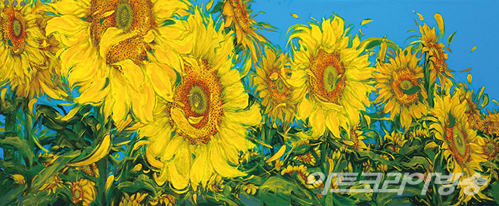 제25회 윤옥순展 열정, 바람에 흔들리다Ⅻ 50×120cm 캔버스에 복합채색