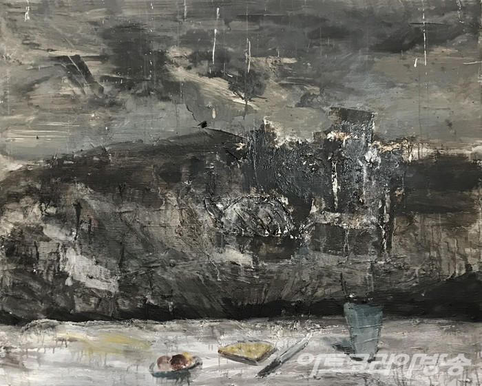 소풍 162x130cm 캔버스 위에 혼합재료 2022_하태형 작