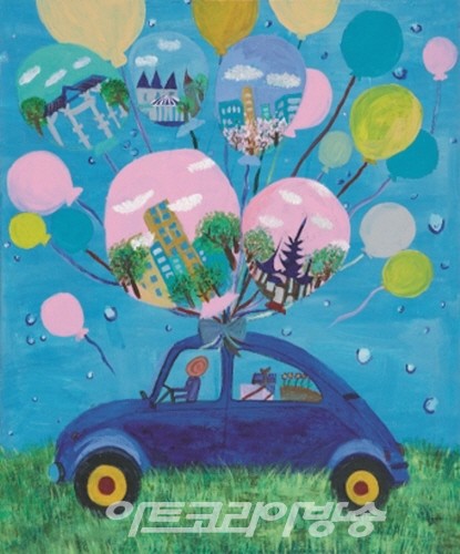 발달장애 화가-유명 화가 함께 싱가폴 국제아트페어 참가-공윤성 작가작품