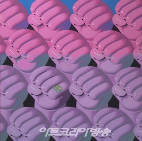 발달장애 화가-유명 화가 함께 싱가폴 국제아트페어 참가-김인 작가작품2