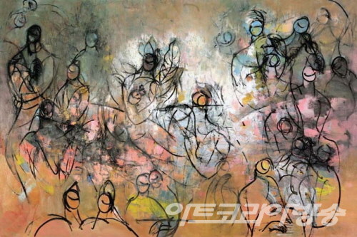 음악축제_130.3x194cm_oil on canvas_2008 / 전준자 회고展
