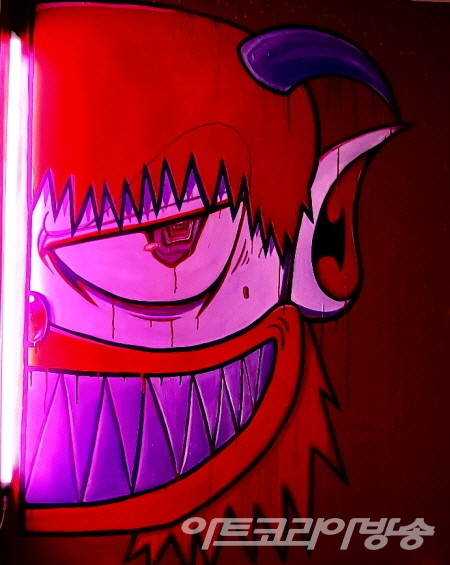 정하랑 作_무제_acrylic on canvas_162.2x130.3cm_2022 / 젊음의 향연展