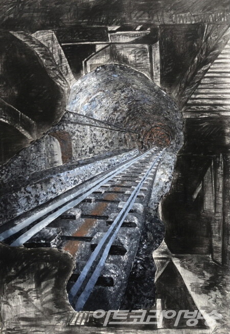 서건 作_끝이 보이지 않아1_mixed media_162.2x112.1cm_2022  / 젊음의 향연展