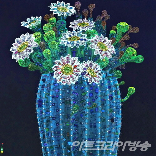 Channel.30-2_72x72cm_Acrylic on canvas_2018 / 김필순作