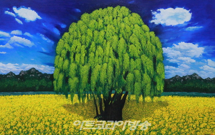 유일한 버드나무(227.3cm X 145.5cm) - 조경作