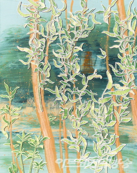 Moving Leaves-Walking_90.9x72.7cm_Acrylic on canvas_2022