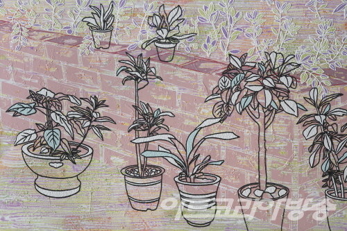 Pot Plant-Old Garden_acrylic on canvas_130.3x193.9cm_2021