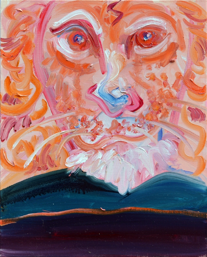 파랑_Pink Lion _28 x 35 cm_oil on canvas_2020