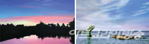 신우진 作 (좌) 시도1_캔버스에 유채_117x91cm (우) 시도2_캔버스에 유채_117x91cm