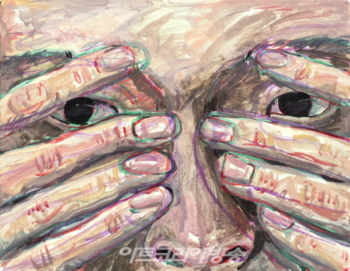 어머!_캔버스에 아크릴_27.3×34.8cm_2022