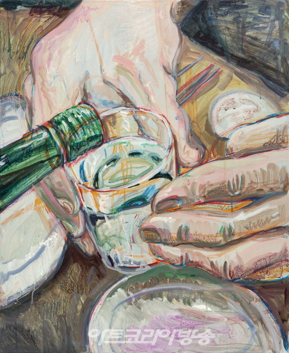 예절 주입기_캔버스에 아크릴_72.7×60.6cm_2022