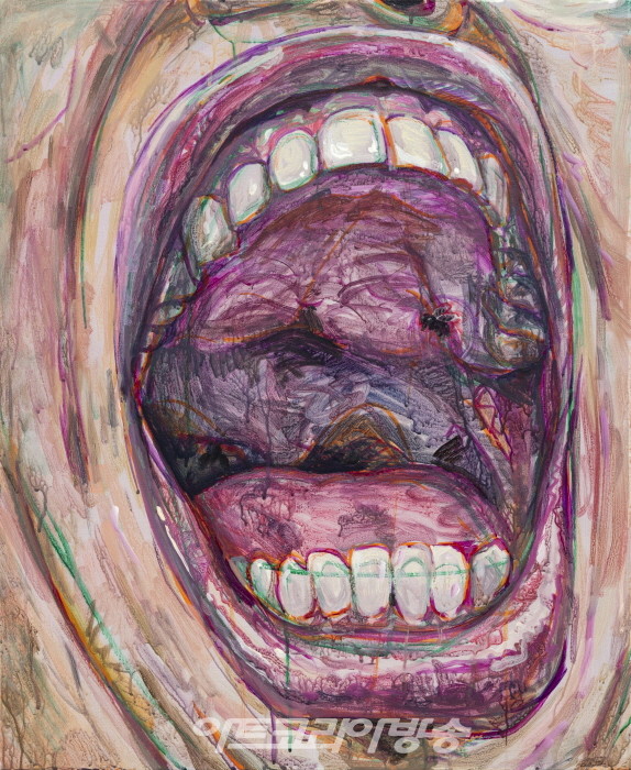 입에 파리 들어 가겄어_캔버스에 아크릴_72.7×60.6cm_2022