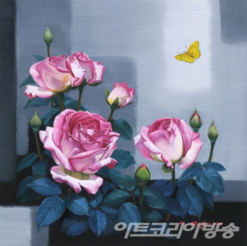 김미자作 - 행복하세요!_41x41cm_Oil on Canvas_2010