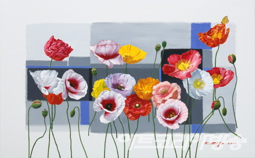 김미자作 - 축제의 날_50x50cm_Oil on Canvas_2015