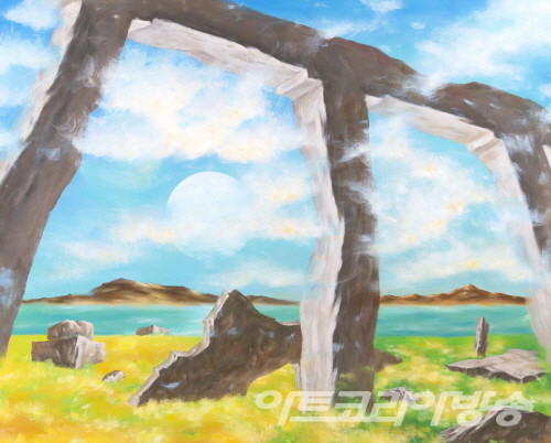 구철회전 - 당신을 위한 기념비_130x162cm_장지에 아크릴_2022