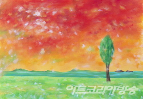 구철회전 - 시간-공간5_70x106cm_종이에 아크릴_2022