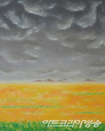 구철회전 - 그리움-유채밭_162x130cm_장지에 아크릴_2022