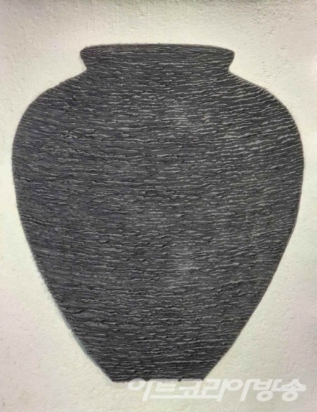 윤순원 作 - 不二_116x90cm_Mixed media on hanji Relief_2022