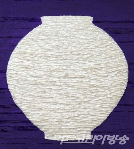 윤순원 作 - 不二_83x71cm_Mixed media on hanji Relief_2022