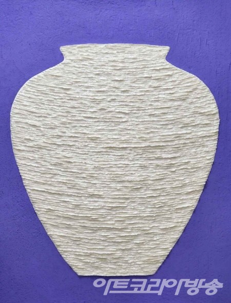 윤순원 作 - 不二_116x90cm_Mixed media on hanji Relief_2022