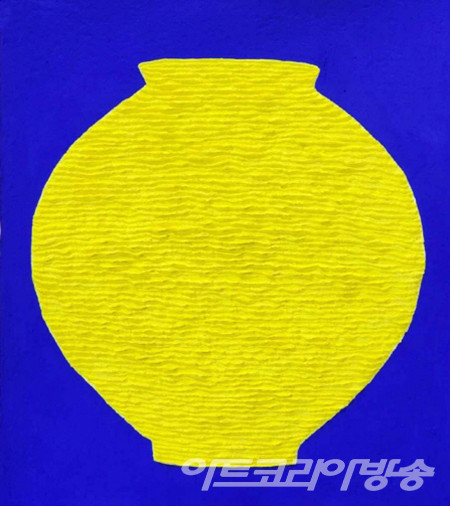 윤순원 作 - 不二_72x82cm_Mixed media on hanji Relief_2022