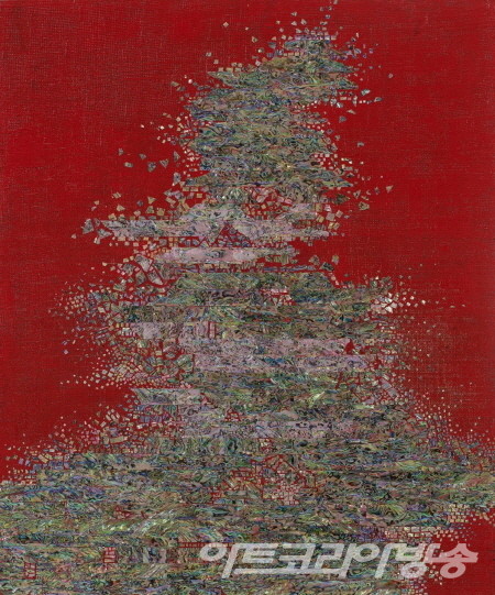 Life1 (생1)_72x60cm_목판에 삼베, 옻칠, 자개, 채색_2022 - 설송