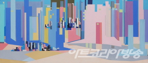  도시의 순간들12_162.0x70.0cm_Oil on canvas_2022 _ 김용호