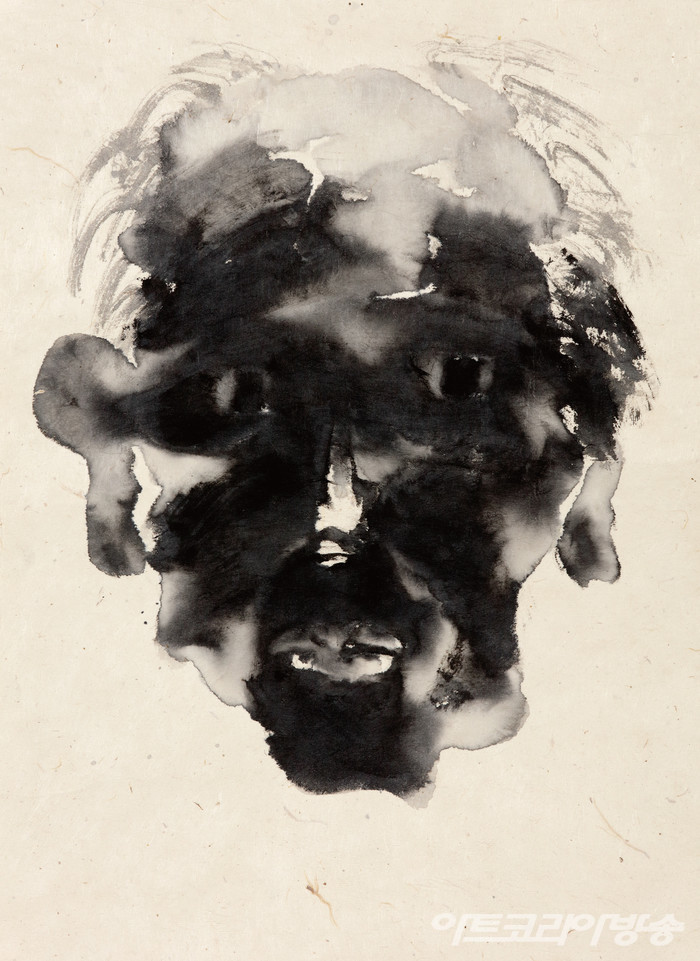 표정 40x42cm 장지에 수묵 2022_7 _ 강동언作