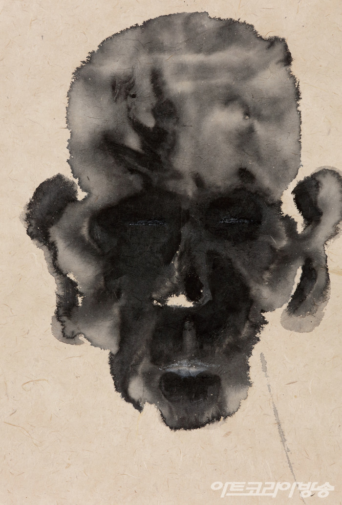 표정 40x42cm 장지에 수묵 2022_9 _ 강동언作