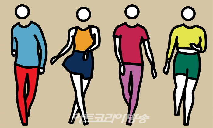 줄리안 오피(b. 1958)〈Dance 2 step 1.〉2022Vinyl on aluminium stretcher